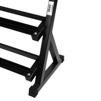 Thumbnail for 1441 Fitness PU Rubber Round Dumbbell Combo Set 2.5 Kg - 25 Kg (10 Pairs) with 3 Tier Rack