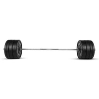 Thumbnail for 1441 Fitness 7 Ft Olympic Bar with Rubber Bumper Plates - 100 KG Set