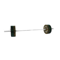 Thumbnail for 7 Ft Olympic Bar With Camouflage Bumper Plates - 100 KG Set | 1441 Fitness