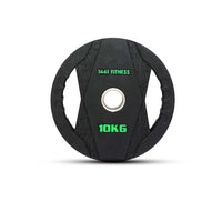 Thumbnail for Rubber Black Dual Grip Plate 10kg