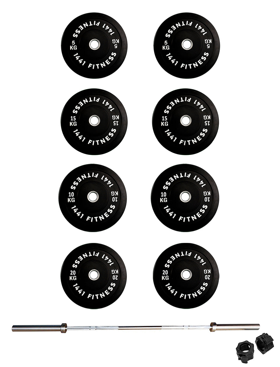 Best Olympic Bar - high-quality bumper plates and steel inserts