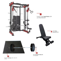 Thumbnail for Combo Deal | 1441 Fitness Functional Trainer with Smith Machine - 41FC81 + 80kg Apus Bumper Plate Set + Adjustable Bench A8007 + 4 Gym Tile