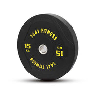 Thumbnail for 1441 Fitness PU Black Rubber Bumper Plates - 5 to 25 KG | Per Piece