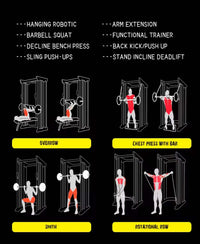 Thumbnail for 1441 Fitness Heavy Duty Functional Trainer with Smith Machine - 41FC91