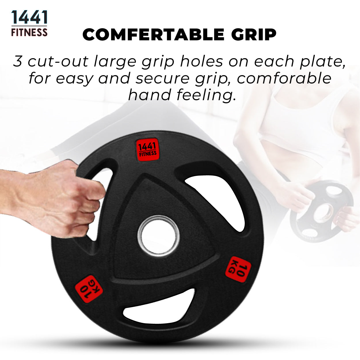 Tri Grip Olympic Rubber Plates 2.5 Kg to 20 Kg