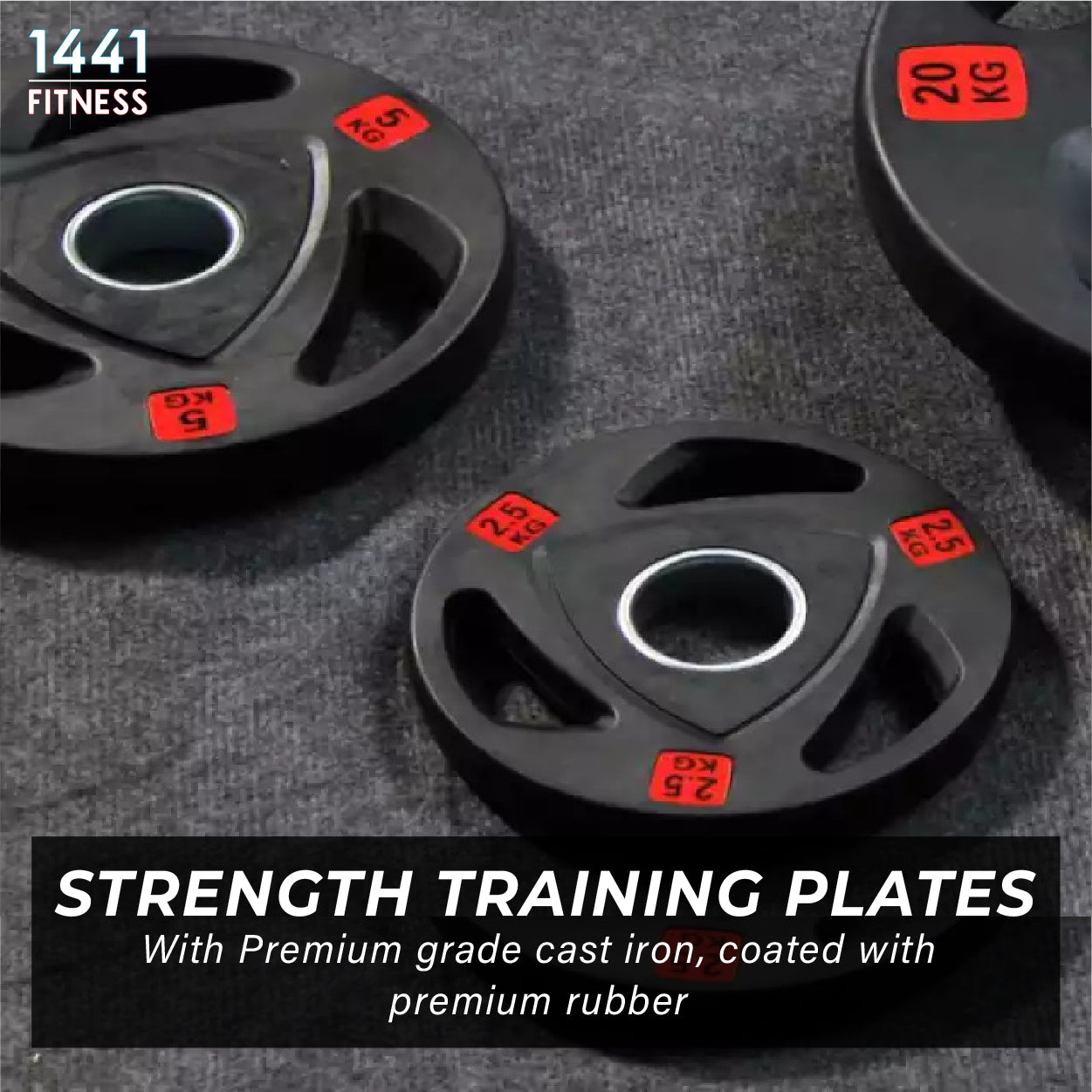 Tri Grip Olympic Rubber Plates 2.5 Kg to 20 Kg