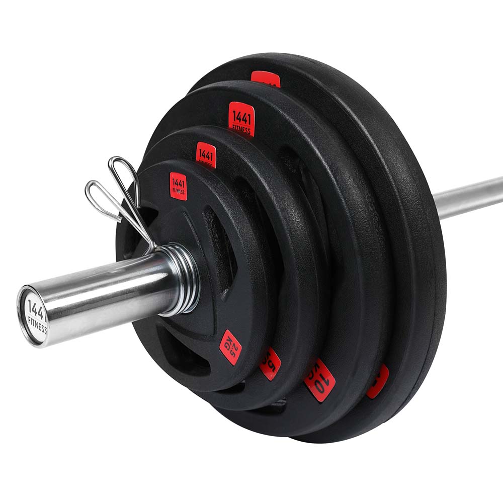 6 foot Olympic Bar-with Plate Set of 3 different weights totaling 60KG weight