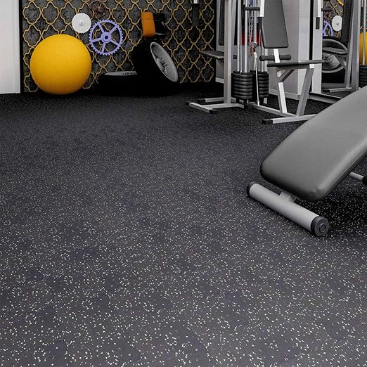 Commercial Rubber Flooring for Gym 20 mm - 100 x 100 CM Speckled White
