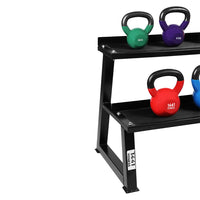 Thumbnail for 1441 Fitness Vinyl Kettlebell Set 6 Kg to 16Kg (6 PCS Set) With 2 Tier Rack