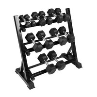 Thumbnail for Hex Dumbbell Set 2.5 Kg To 15 KG (6 Pairs) With 3 Tier Dumbbell Rack
