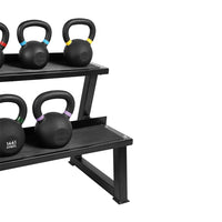 Thumbnail for 1441 Fitness Powder Coated Kettlebell - 6 Kg to 20 Kg - 8 Pcs Set with Rack