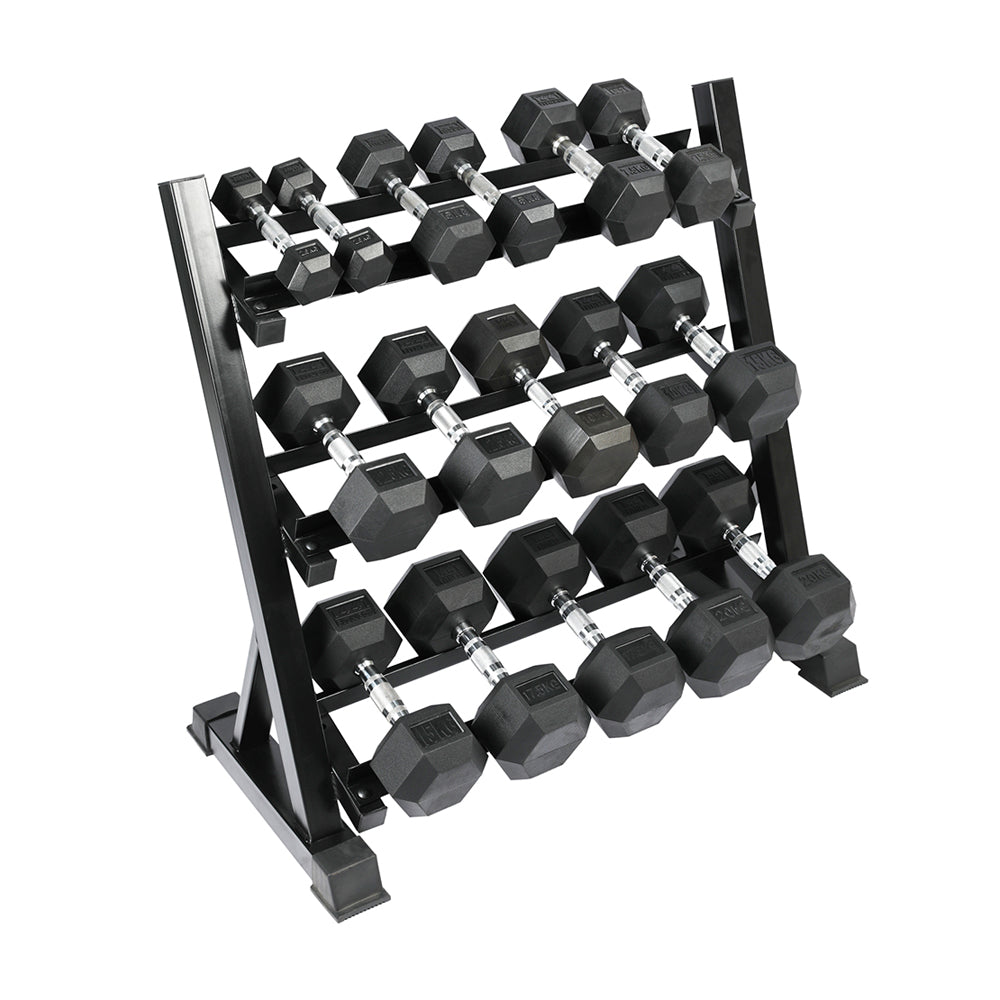 Hex Dumbbells with Rack for Home Gym