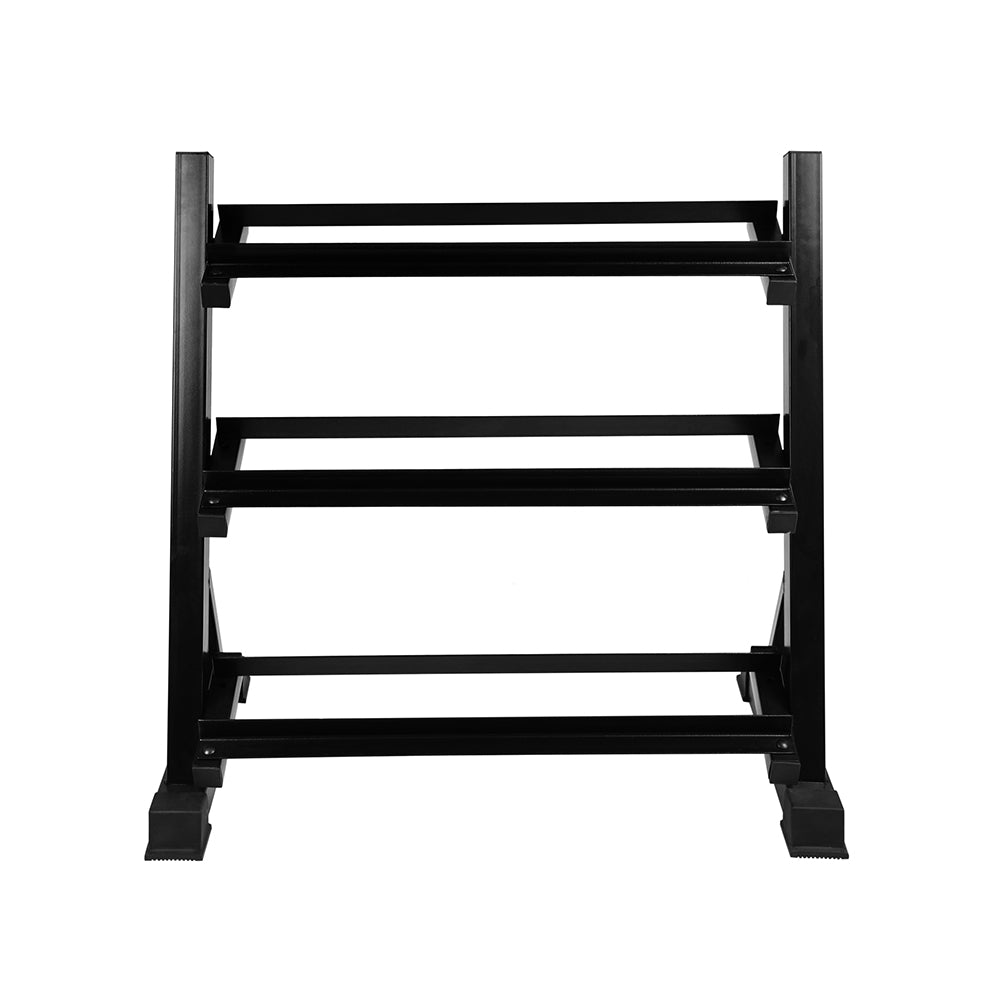 3 Tier Dumbbell Weight Rack-slant angled layers to pick up dumbbells easily
