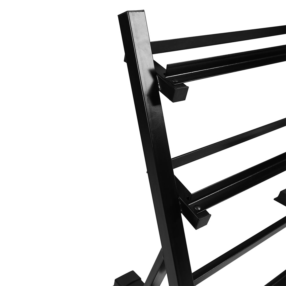 3 Tier Dumbbell Weight Rack-welded construction to make it durable and long-lasting