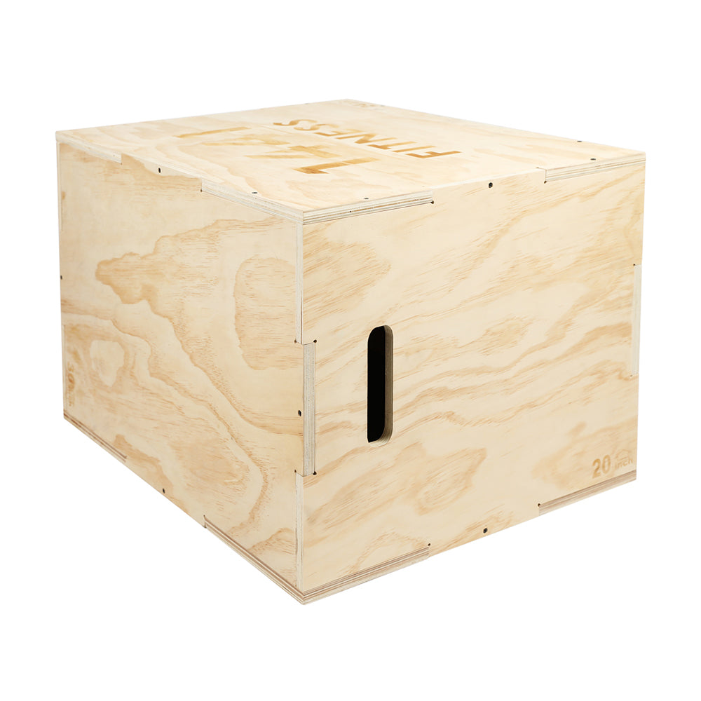 1441 fitness 3 IN 1 Wooden Plyo Box - (24'' x 30'' x 20'' Inches) | Prosportsae