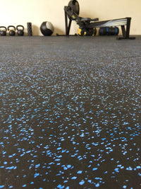 Thumbnail for 1441 Fitness Heavy Duty Gym Tile Speckled Blue -100 x 100 CM | Rubber Flooring