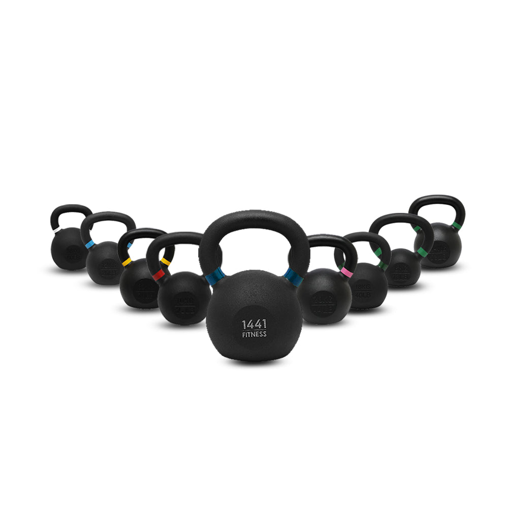 1441 Fitness Powder Coated Cast Iron Kettlebell - 4 to 40 KG