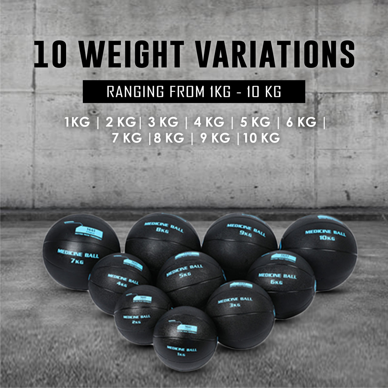 Medicine Balls 1 to 10 KG