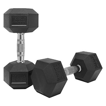 1441 Fitness Rubber Hex Dumbbells (2.5kg - 50kg) - Sold In Pairs (2 pcs)