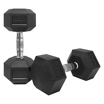 1441 Fitness Rubber Hex Dumbbells (2.5kg - 50kg) - Sold In Pairs (2 pcs)
