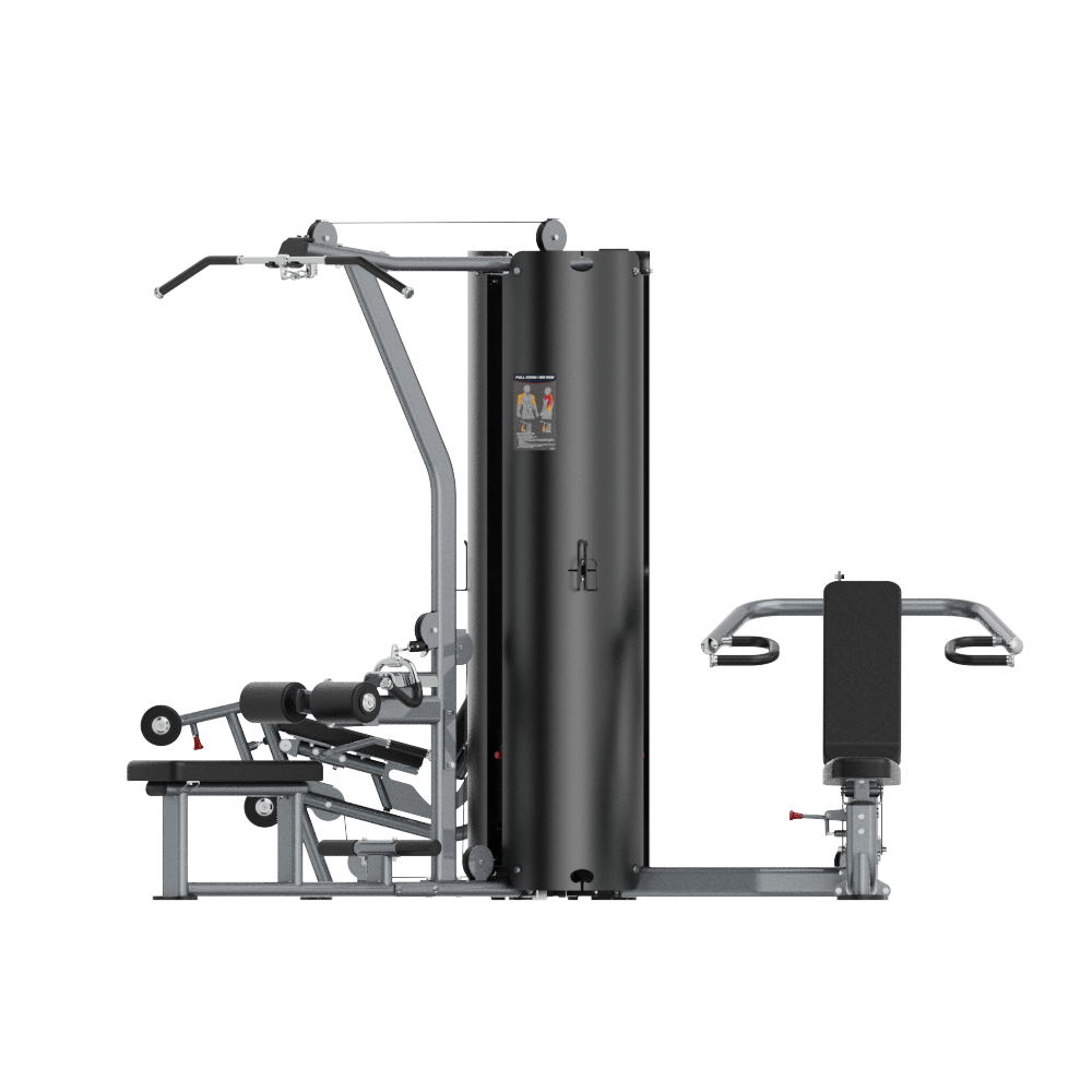 Insight Fitness 3 Station Multi Gym BS004 with various attachments on a white background