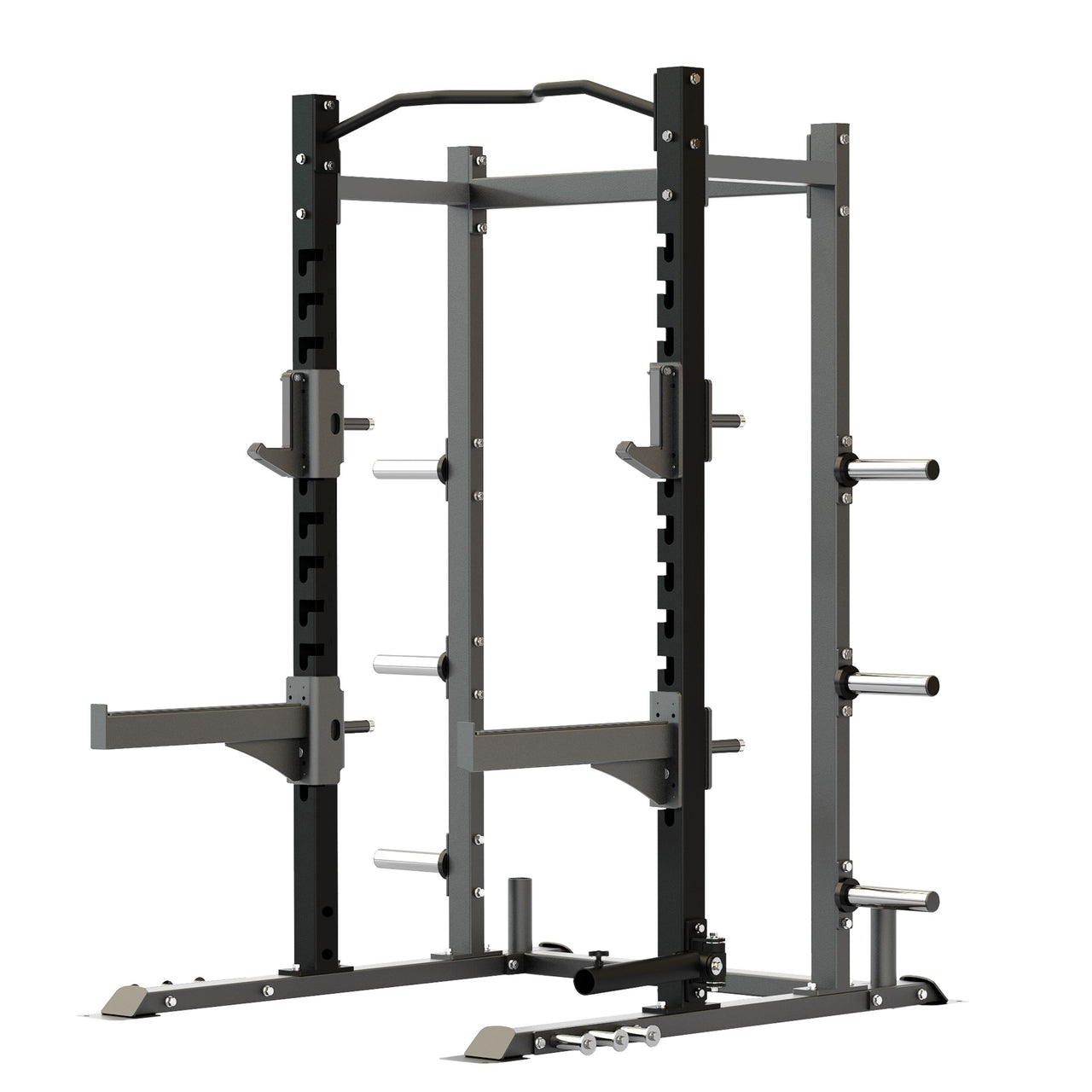 Insight Fitness Squat Rack - BS018 with multiple bars and adjustable settings, designed for strength training.