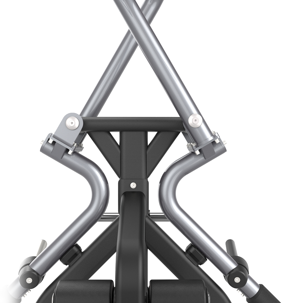 Close-up of a Insight Pulldown - SH037 with black and silver components on a white background