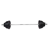 Thumbnail for 1441 Fitness 7 Ft Olympic Bar with Tri Grip Black Olympic Plates Set | 160 kg