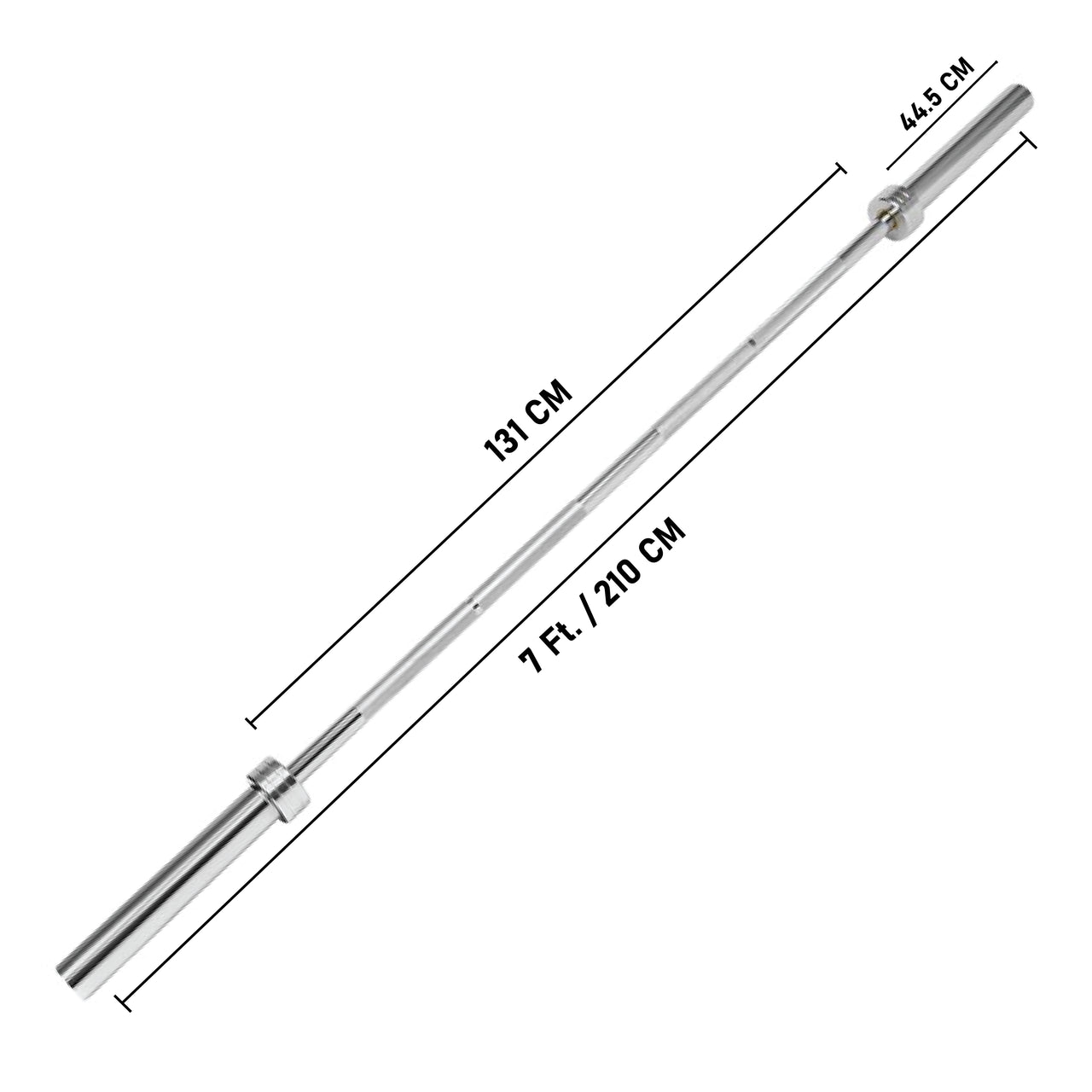 Olympic Barbell Set - resilient 7ft bar