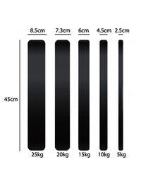 Thumbnail for Black Rubber Bumper Plates - 5 to 25 KG | Per Piece