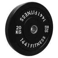 Thumbnail for 1441 Fitness 7 Ft Olympic Bar with Rubber Bumper Plates - 120 KG Set