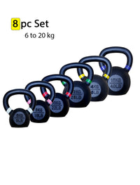 Thumbnail for 1441 Fitness Powder Coated Kettlebell - 6 Kg to 20 Kg - 8 Pcs Set