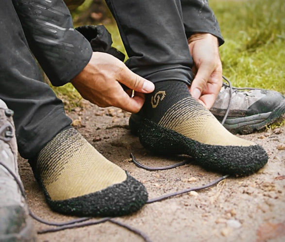 Skinners Sock - Ultra-Light for Running, Hiking, Yoga & Travel - Sand