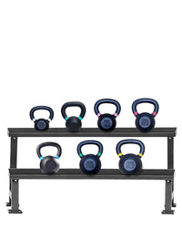 Thumbnail for 1441 Fitness Powder Coated Kettlebell - 4 Kg to 16 Kg - (7 Pcs Set) With 2 Tier Rack