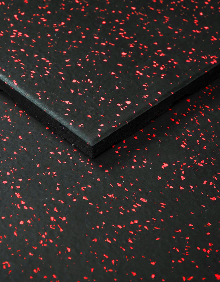Commercial Rubber Flooring for Gym 20 mm - 100 x 100 CM Speckled Red
