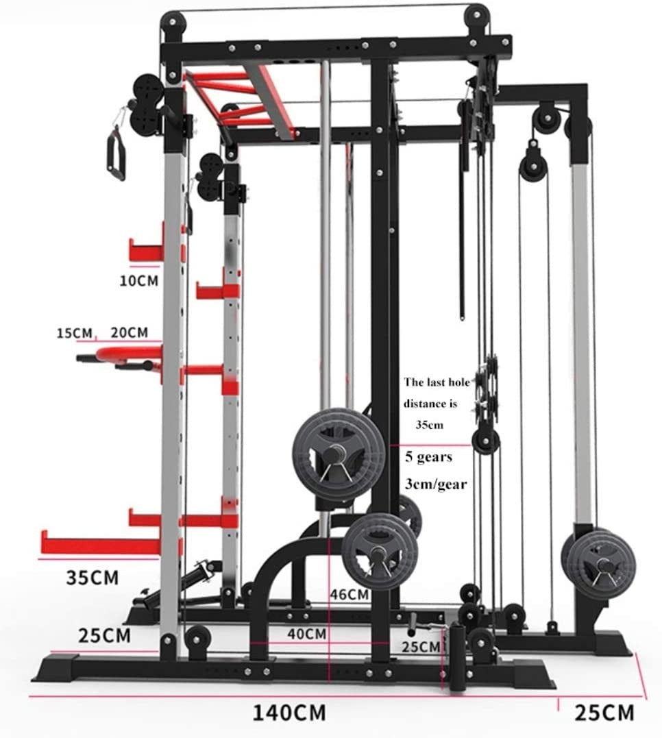 1441 Fitness Heavy Duty Smith Machine with Cable Crossover & Squat Rack - J009