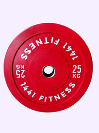 Thumbnail for 7 Ft Olympic Barbell and Color Bumper Plate Set - 160 KG | 1441 Fitness