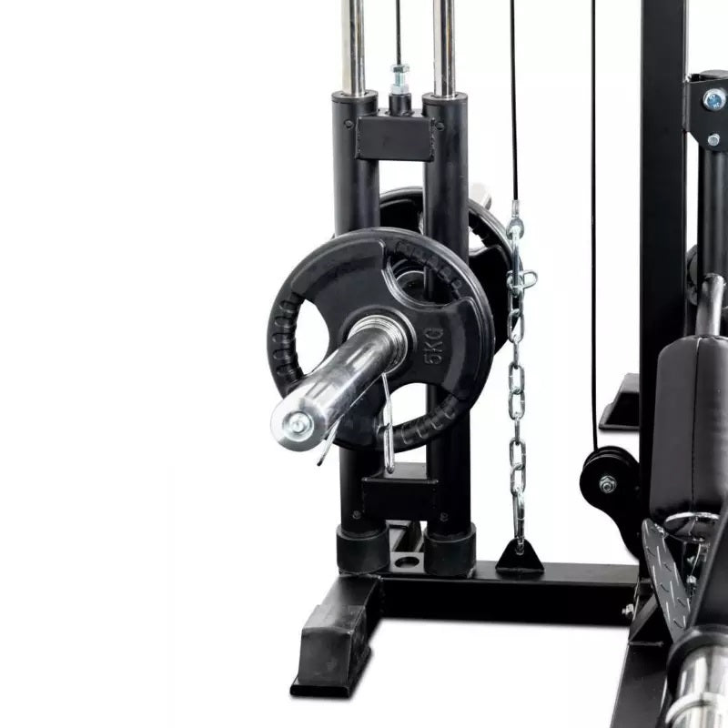 bench press and squat rack