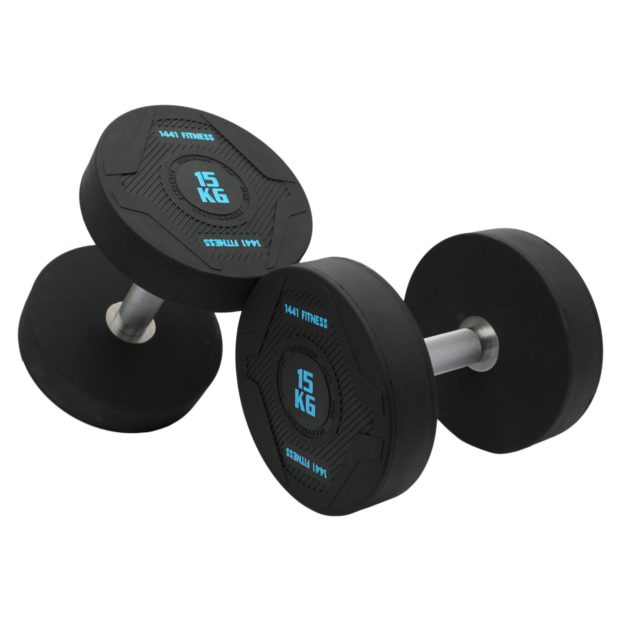 1441 Fitness PU Round Dumbbells - 2.5 kg to 50 KG (Sold in Pair)