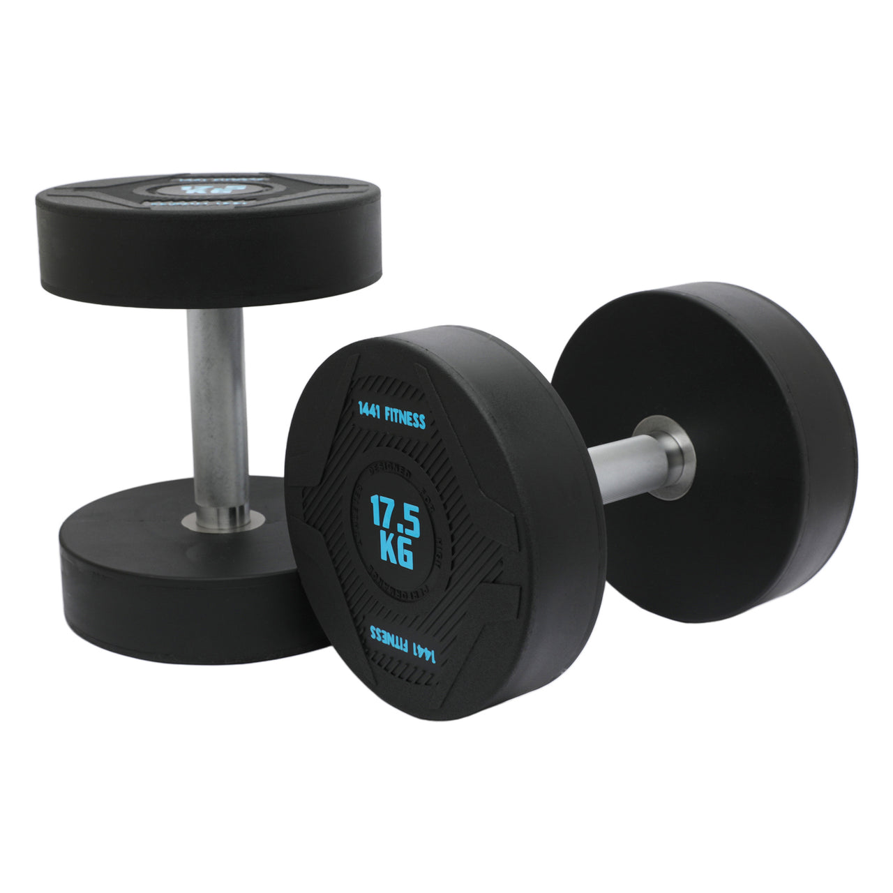 1441 Fitness PU Round Dumbbells - 2.5 kg to 50 KG (Sold in Pair)