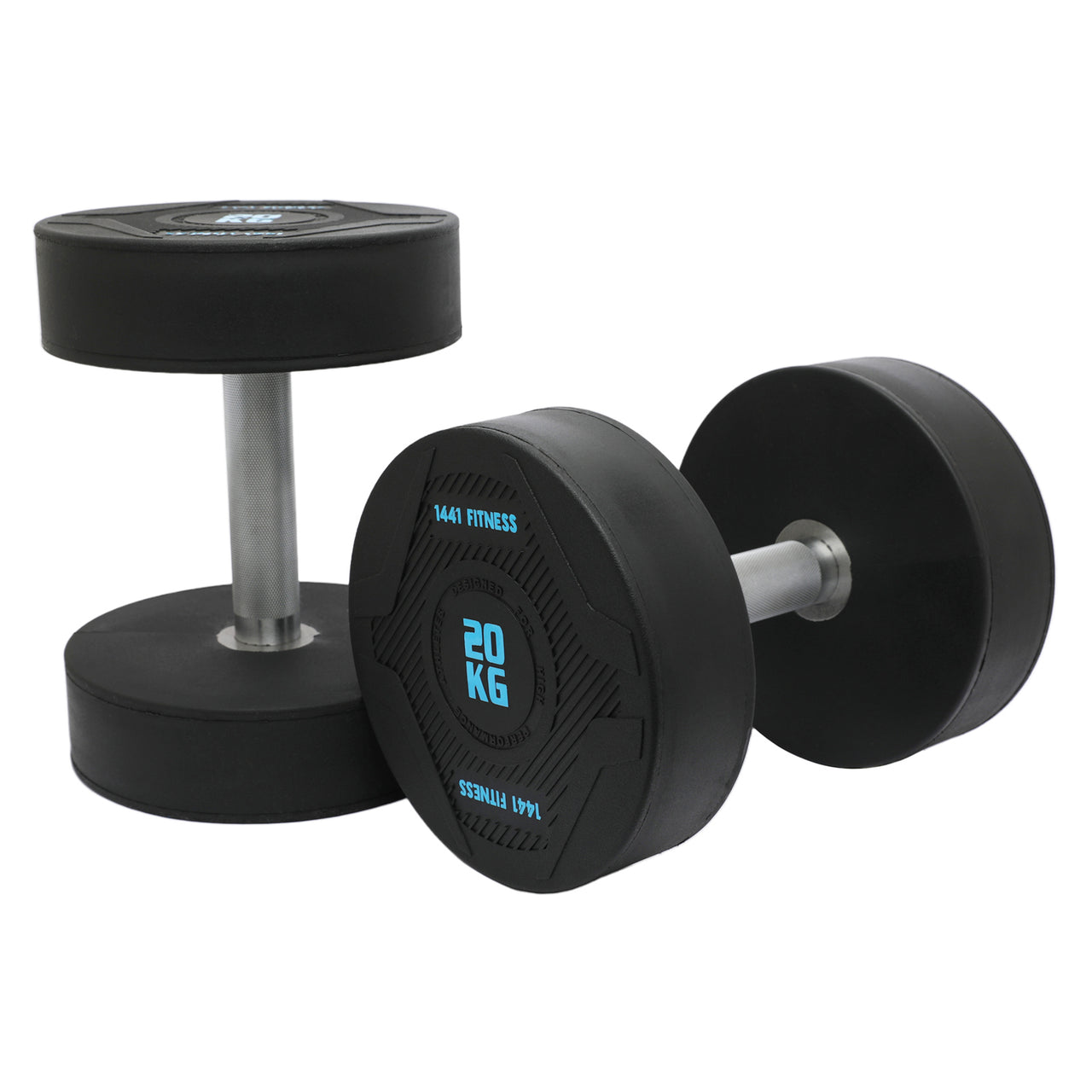 1441 Fitness PU Round Dumbbells - 2.5 kg to 50 KG (Sold in Pair)