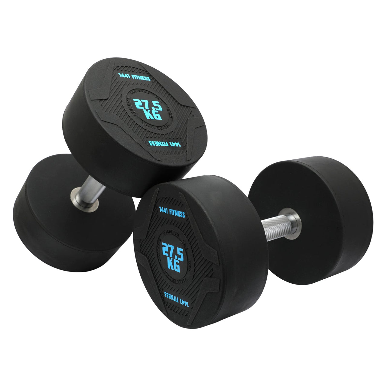 1441 Fitness PU Rubber Round Dumbbell Combo Set 2.5 Kg - 50 Kg (20 Pairs Set) 