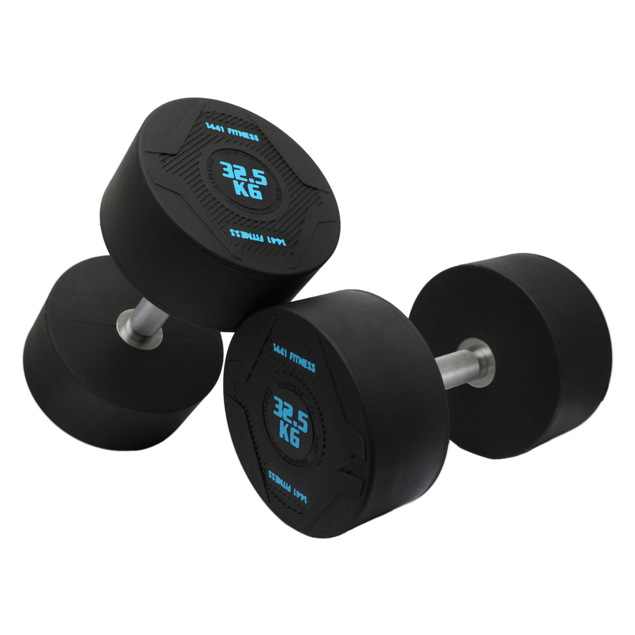 1441 Fitness PU Round Dumbbells - 2.5 kg to 50 KG (Sold in Pair)