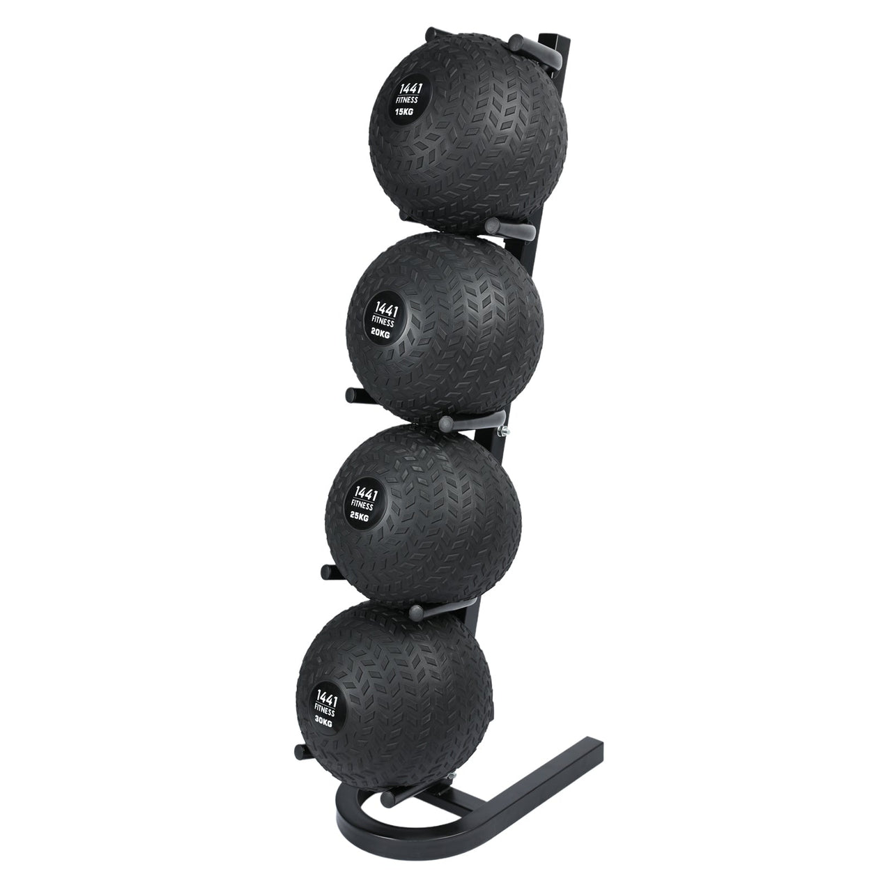 1441 Fitness Z Grip Slam ball Combo Set - 12 Kg to 30 Kg (5 Pcs) with Ball Rack 