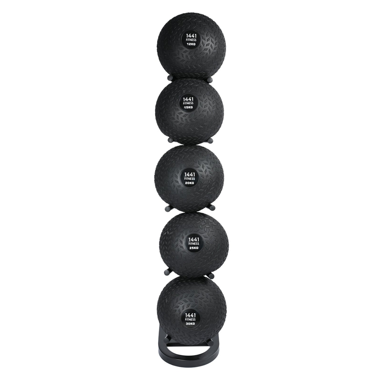 1441 Fitness Z Grip Slam ball Combo Set - 12 Kg to 30 Kg (5 Pcs) with Ball Rack 