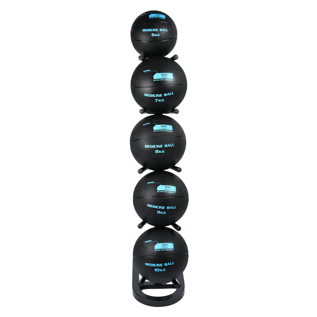 1441 Fitness Medicine Ball Combo Set - 6 KG to 10 KG with Ball Rack 