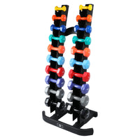 Thumbnail for 1441 Fitness Vinyl Dumbbell with Vertical Rack Combo - 1 KG to 10 KG