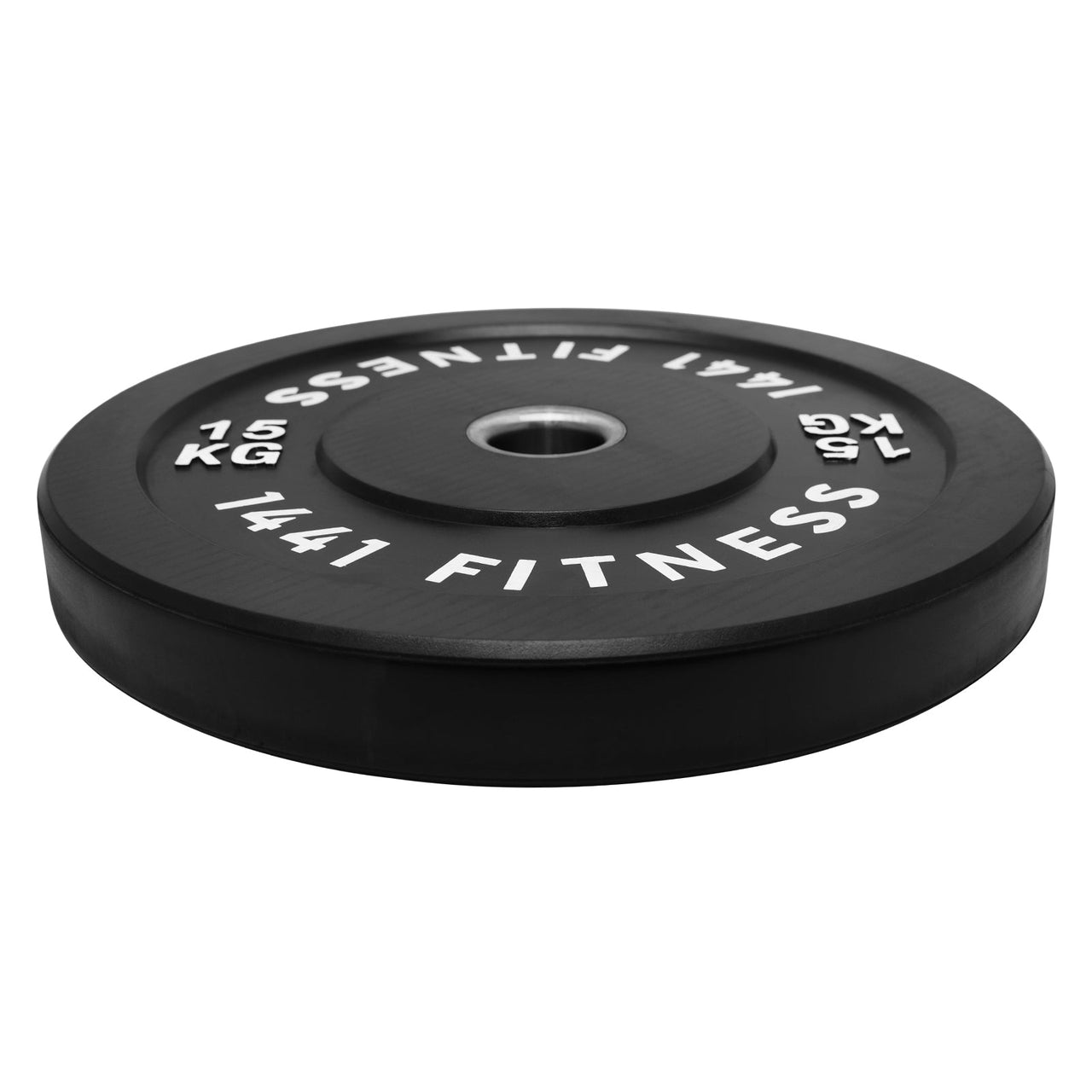 1441 Fitness Black Rubber Bumper Plate - 15 KG