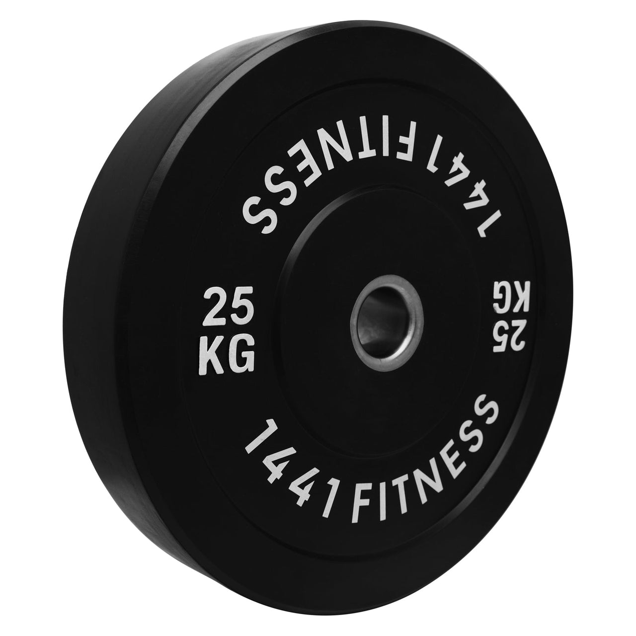 1441 Fitness Black Rubber Bumper Plate - 25 KG