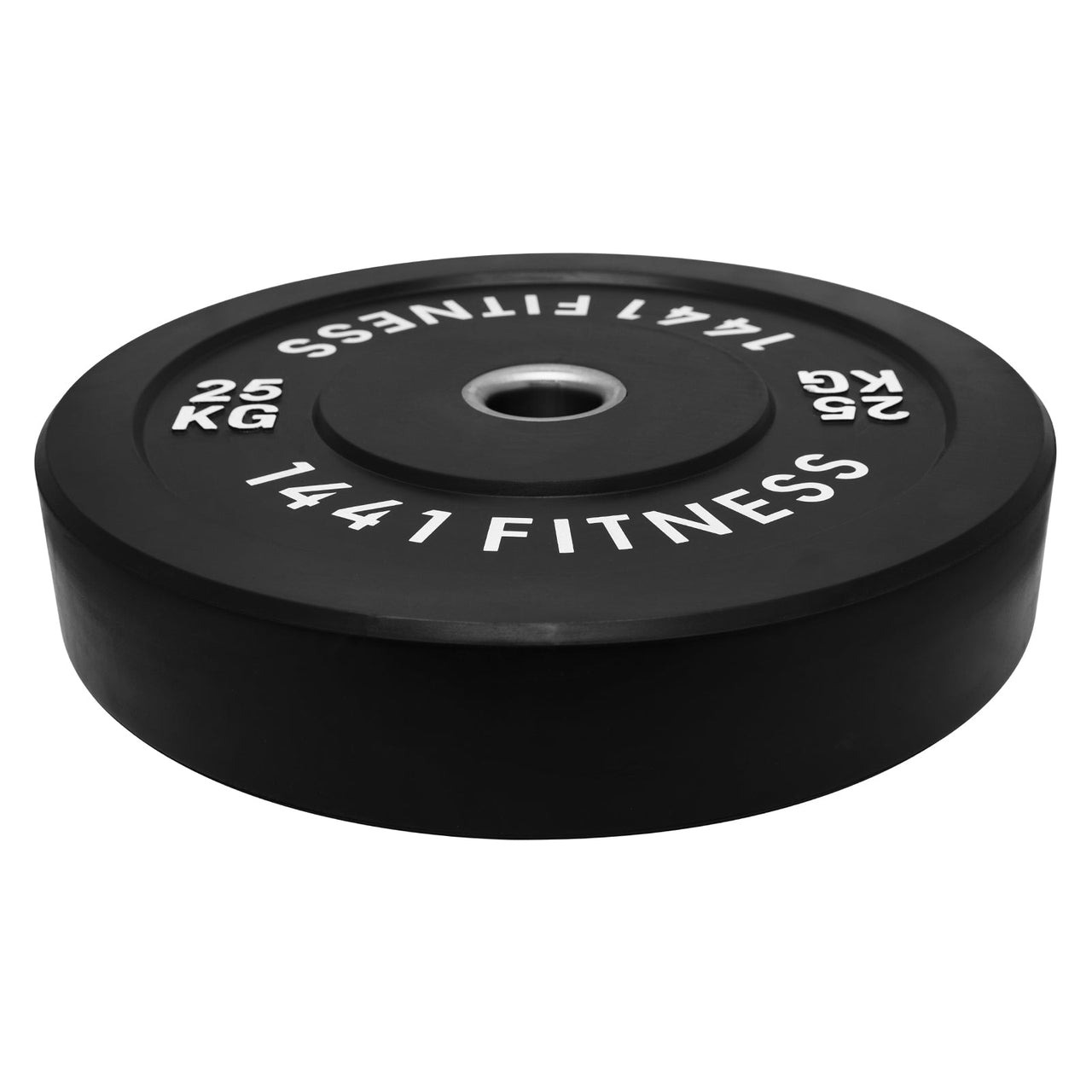 1441 Fitness Black Rubber Bumper Plate - 25 KG